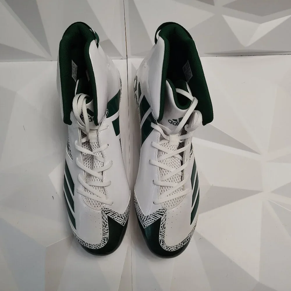Adidas Mens Football Cleats 16 White Green Shoe Lacrosse Freak X Carbon High - Picture 7 of 10